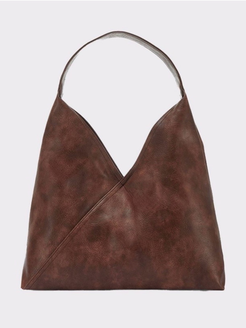 NWT LASCANA Faux Leather Brown Hobo Bag